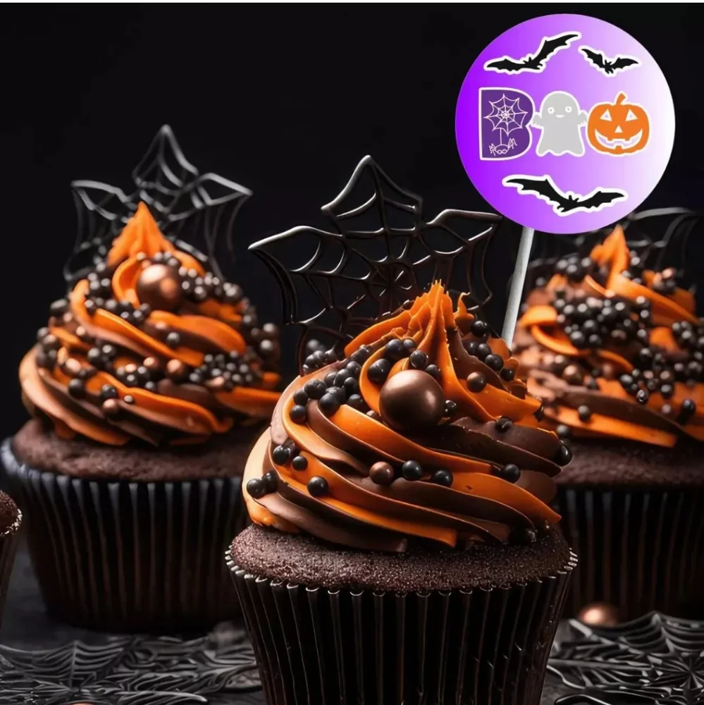 Halloween cupcakes Toppers Set of 36